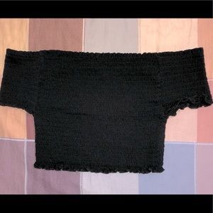 Off Shoulder Ruffled Crop Top